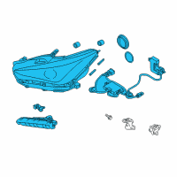 OEM 2018 Infiniti Q50 Left Headlight Assembly Diagram - 26060-4HB1B