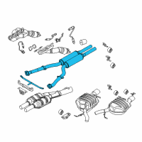 OEM 2005 BMW 545i Exhaust Pipe Diagram - 18-30-7-537-344