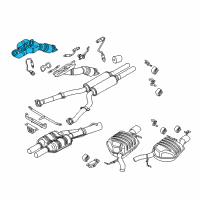OEM BMW Alpina B7 Exchange. Exhaust Manifold With Catalyst Diagram - 18-40-7-575-126