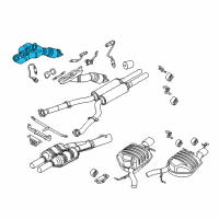 OEM 2006 BMW 750Li Exchange. Exhaust Manifold With Catalyst Diagram - 18-40-7-575-126