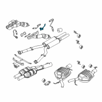 OEM 2005 BMW 645Ci Oxygen Sensor, Grey Diagram - 11-78-7-512-983