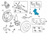 OEM 2021 Toyota Sienna Caliper Mount Diagram - 47822-08020