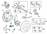OEM 2022 Toyota Sienna Rear Speed Sensor Diagram - 89544-0E040