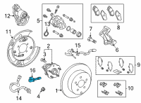 OEM 2022 Toyota Highlander Rear Speed Sensor Diagram - 89544-0E040