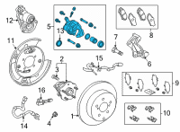 OEM 2022 Toyota Sienna Caliper Assembly Diagram - 47830-08020