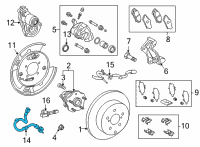 OEM 2021 Toyota Sienna Brake Hose Diagram - 90947-A2102