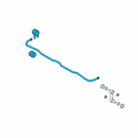 OEM Hyundai Santa Fe Bar Assembly-Rear Stabilizer Diagram - 55510-2B000