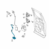 OEM 2021 Ford F-350 Super Duty Lower Latch Diagram - FL3Z-18264A00-D