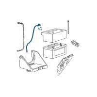 OEM 2009 Ford F-350 Super Duty Negative Cable Diagram - 7C3Z-14301-AA