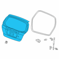 OEM Honda Tailgate Diagram - 68100-TK6-A71ZZ