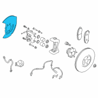 OEM 2011 Infiniti EX35 Splash Shield Diagram - 41161-1EX0A