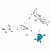 OEM 2012 Infiniti EX35 Housing Rear Axle RH Diagram - 43018-1BA0B