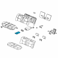 OEM 2008 Acura TL Tray Assembly, Rear Cupholder (Graphite Black) Diagram - 82188-SEP-A11ZA