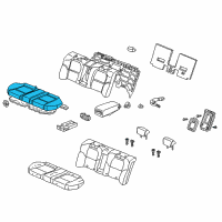 OEM 2006 Acura TL Pad & Frame, Rear Seat Cushion Diagram - 82132-SEP-A00