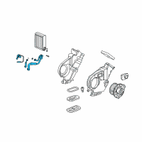 OEM Cadillac SRX Valve Asm, Auxiliary A/C Evaporator Thermostat Expansion Diagram - 19129799