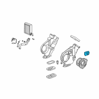 OEM Cadillac SRX Resistor, Auxiliary Blower Motor Diagram - 88957408