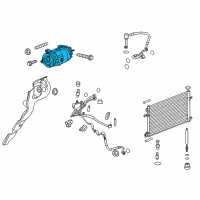 OEM Cadillac Air Conditioner Compressor Kit Diagram - 23414001