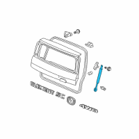 OEM Honda Element Stay Assembly, Tailgate Open Diagram - 74820-SCV-A01