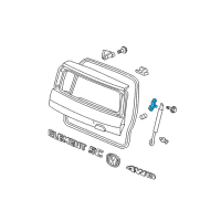 OEM 2009 Honda Element Bracket Assy., R. Tailgate Open Stay Diagram - 74824-S7A-000