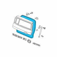 OEM 2011 Honda Element Weatherstrip, Tailgate Diagram - 74440-SCV-A00