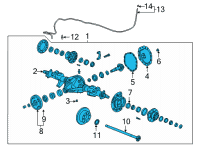 OEM Chevrolet Axle Assembly Diagram - 84960191