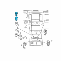 OEM Toyota 4Runner Lighter Assembly Diagram - 85500-50020