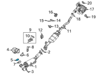 OEM 2022 Jeep Gladiator Exhaust Diagram - 68533313AA