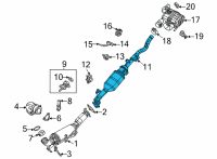 OEM 2021 Jeep Wrangler Converter-Catalytic Diagram - 68534419AA