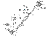 OEM Jeep Wrangler EXHAUST Diagram - 68446206AA