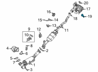 OEM 2020 Jeep Wrangler EXHAUST SUPPORT Diagram - 68338674AA