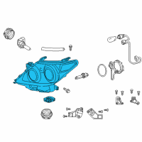 OEM 2015 Lexus LX570 Headlamp Unit With Gas, Right Diagram - 81145-60F80