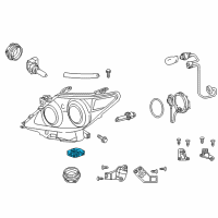 OEM Lexus Reflector, Headlamp Diagram - 81169-60F80