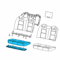 OEM 2017 Chevrolet Caprice Seat Cushion Pad Diagram - 92265571