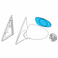 OEM BMW M5 Mirror Glass, Heated, Plane, Left Diagram - 51-16-2-498-931