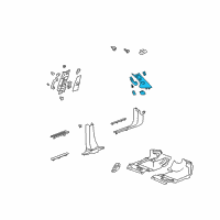 OEM Saturn Weatherstrip Pillar Trim Diagram - 22789052