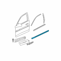 OEM 2006 Pontiac Grand Prix Body Side Molding Diagram - 19120791