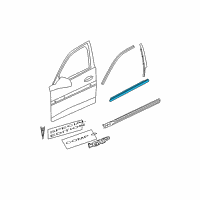 OEM Pontiac Grand Prix Molding Asm-Front Side Door Window Belt Reveal Diagram - 15919459