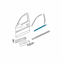 OEM 2008 Pontiac Grand Prix Molding Asm-Front Side Door Window Belt Reveal Diagram - 15919459