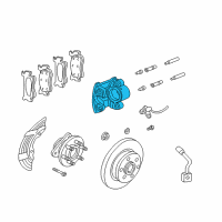 OEM 1999 Dodge Dakota Brake Caliper Repair Kit Diagram - 5003792AA