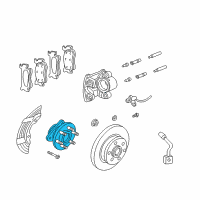 OEM 2002 Dodge Durango Front Wheel Hub Bearings Replacement Diagram - 52009528AE