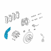OEM Dodge Dakota Shield-Splash Diagram - 52010246AB