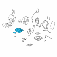 OEM Lincoln MKX Seat Cushion Pad Diagram - AT4Z-78632A23-B