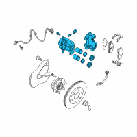 OEM 2007 Nissan Xterra REMAN CALIPER Front Right Diagram - 41001-EA005RE