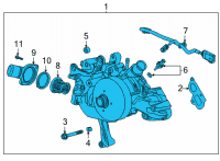 OEM 2022 Chevrolet Silverado 2500 HD Water Pump Diagram - 12707680