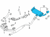 OEM 2022 Toyota GR86 Muffler & Pipe Diagram - SU003-09543