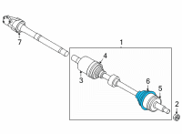 OEM 2022 Hyundai Tucson BOOT KIT-WHEEL SIDE, LH Diagram - 495L4-CW000