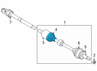 OEM Kia Seltos Boot Kit-Diff Side, R Diagram - 495R5Q5300