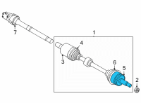 OEM 2022 Hyundai Tucson JOINT KIT-WHEEL SIDE, LH Diagram - 495L2-CW000