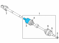 OEM Hyundai Tucson JOINT KIT-DIFF SIDE, RH Diagram - 495R3-CW050