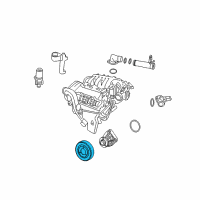 OEM 2001 Saturn LW300 Pulley, Water Pump Diagram - 90502558